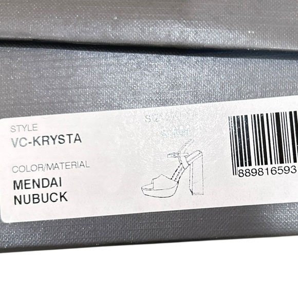 Vince Camuto Krysta Blush Pink nubuck platform Block Heel Sandals in box sz 8.5 - Picture 9 of 13